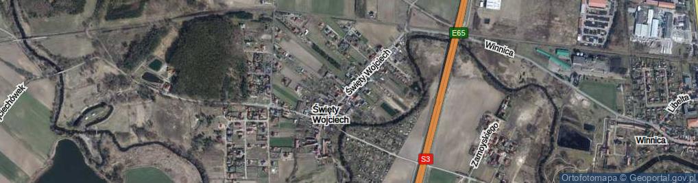 Zdjęcie satelitarne Święty Wojciech ul.